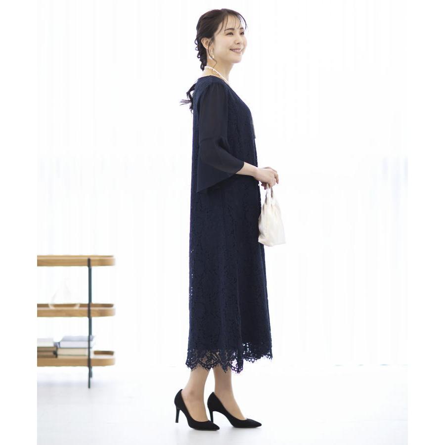 パーティードレス 結婚式 ワンピース ドレス 親族 大きめ 袖あり ロング丈 ロング フォーマルドレス 大きいサイズ 春 夏 秋 冬 20代 30代 40代 50代 60代 | ブランド登録なし | 04