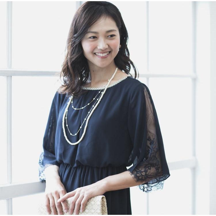 パーティードレス 結婚式 ワンピース ドレス 親族 大きめ 袖あり ロング丈 ロング フォーマルドレス 大きいサイズ 春 夏 秋 冬 20代 30代 40代 50代 60代 | ブランド登録なし | 08