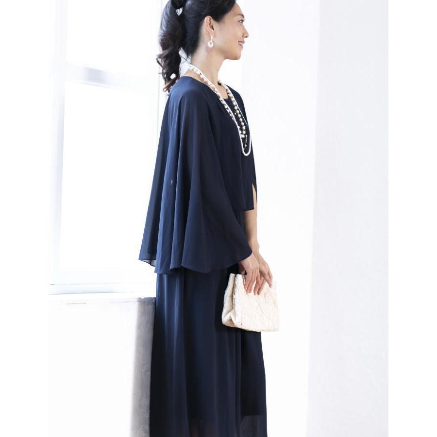 パーティードレス 結婚式 ワンピース ドレス 親族 大きめ 袖あり ロング丈 ロング フォーマルドレス 大きいサイズ 春 夏 秋 冬 20代 30代 40代 50代 60代 | ブランド登録なし | 02