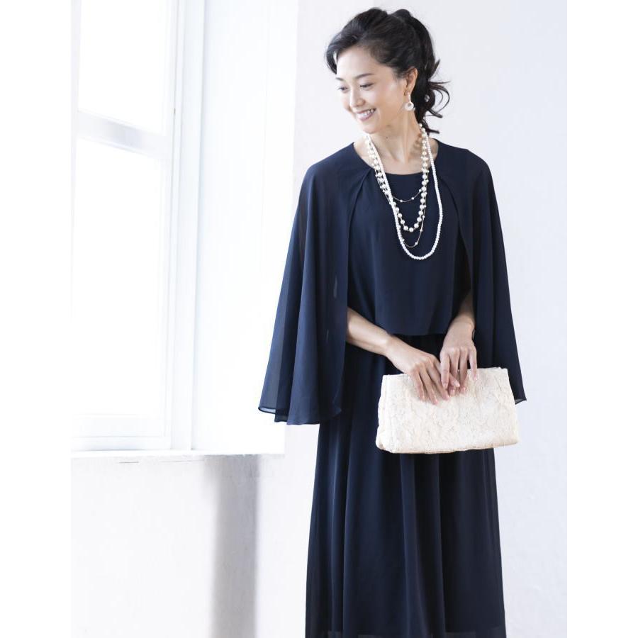 パーティードレス 結婚式 ワンピース ドレス 親族 大きめ 袖あり ロング丈 ロング フォーマルドレス 大きいサイズ 春 夏 秋 冬 20代 30代 40代 50代 60代 | ブランド登録なし | 05