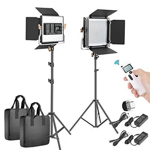 完璧 Neewer 2セットアドバンスド2.4G 480 LEDビデオライト撮影照明