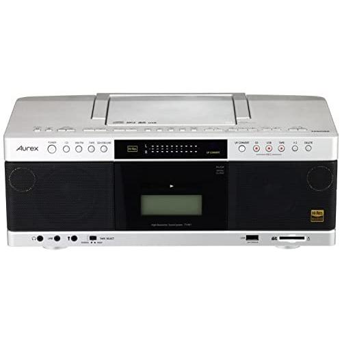 東芝 ハイレゾ CDラジカセ SD/USB/CD-RW対応 Aurex TY-AK1(N) サテンゴールド SANSUI 真空管ハイブリッドアンプ搭載CDステレオシステム SMC-300BT ブラウン