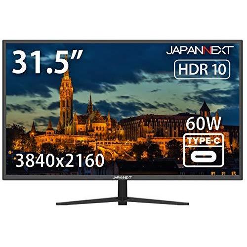 JAPANNEXT 31.5インチ 4K HDR Type-C 60W 給電対応液晶モニター JN-V315UHDRC60W