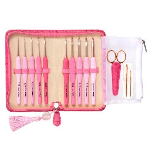 チューリップ ETIMO Roseエティモロゼ グリップ付きかぎ針セット TER-001