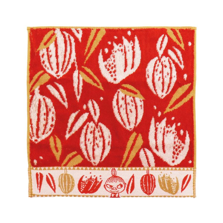 MOOMIN ムーミン タオル美術館 ジャム瓶 タオルハンカチ ミィ パッケージ入 レッド 5つ星クオリティ 47-2590080 約25×25