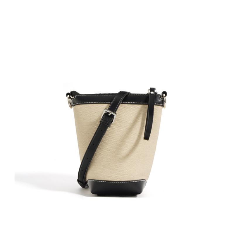 キャンバス×レザーバケツ型ショルダーバッグ : Violon - 通販 - Yahoo