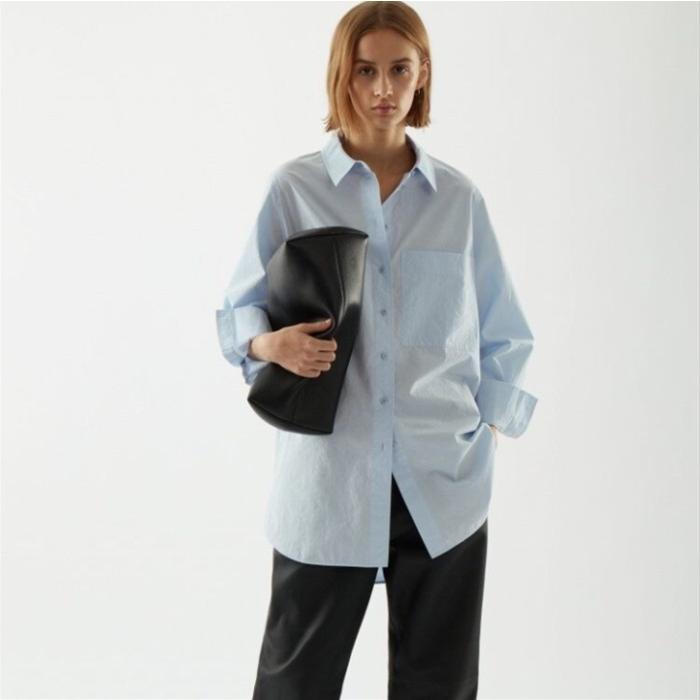 レディース   ビック シャツ  春トレンド コットン シャツ  ビックシルエット 上質COTTON100%  シャツ BASIC 素肌に気持ちの良い[２色展開]