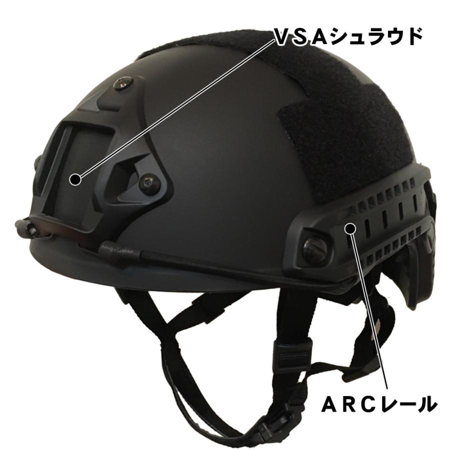 特殊部隊愛用のデザイン OPS-CORE FAST  STANDARDタイプ タクティカルヘルメット BK  サバゲー ヘルメット COMTAC ヘッドセット対応 米軍  PMC  装備｜anschluss｜04