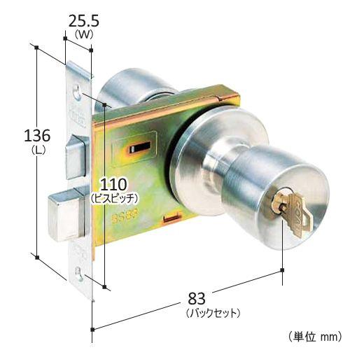 GOAL ゴール 玄関錠 鍵 ドアノブ 交換 握り玉 交換用特殊錠 (三井