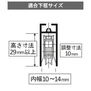 取替用窓・テラス・浴室用戸車はめ込み式N10-25｜anshin-hiroba｜03