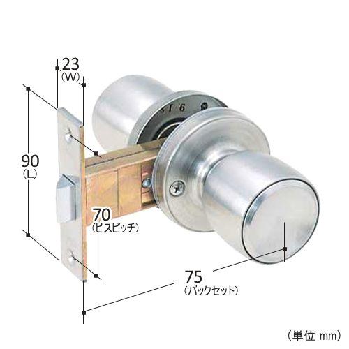 セキスイ ロック 空錠 ドアノブ 握り玉 鍵 交換用特殊錠 バックセット