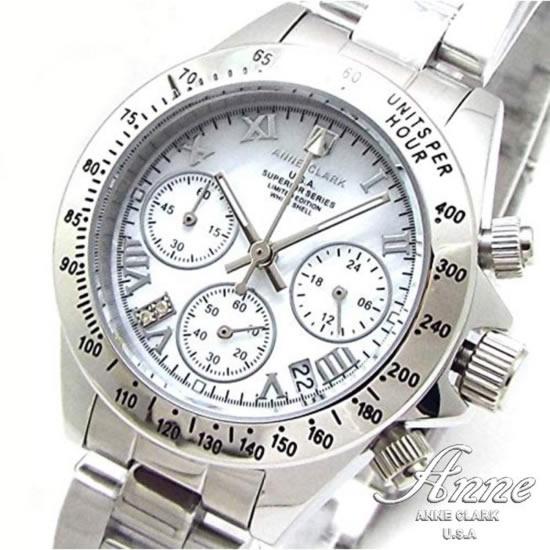アンクラーク レディース 腕時計 1034 正規品 クロノグラフ 2カラー