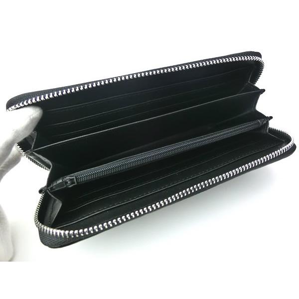 黒 レザー 編み込み 長財布 大容量 イントレチャート 本革 長財布 / メッシュ 編み込み オシャレ