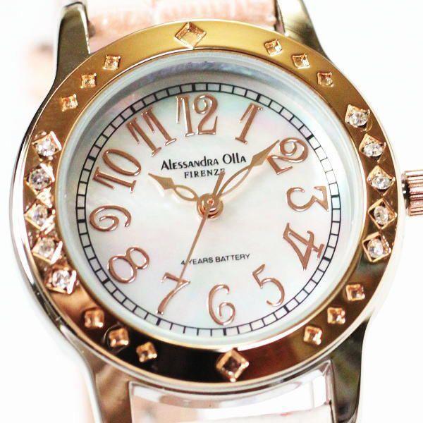 アレサンドラオーラ 腕時計 レディース AO-1750 全6色 本革ベルト