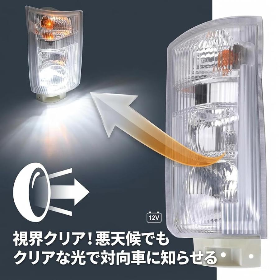 07エルフ コーナーランプ 左右セット 12V クリアレンズ フロント
