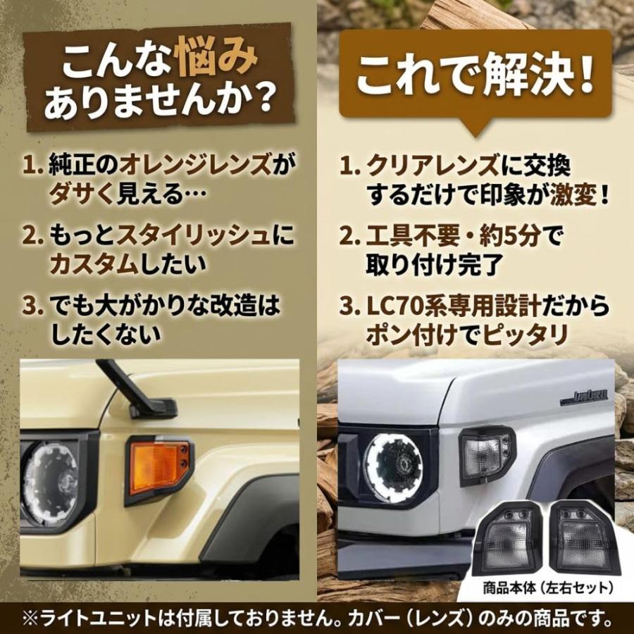 ランドクルーザー 70系 ウインカーカバー LC79 LC78 LC76 LC71 LC70