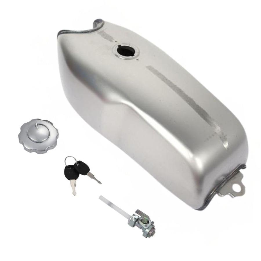 バイク用 燃料タンク 9L 2.4ガロン 未塗装 カフェレーサー 汎用 : 総合