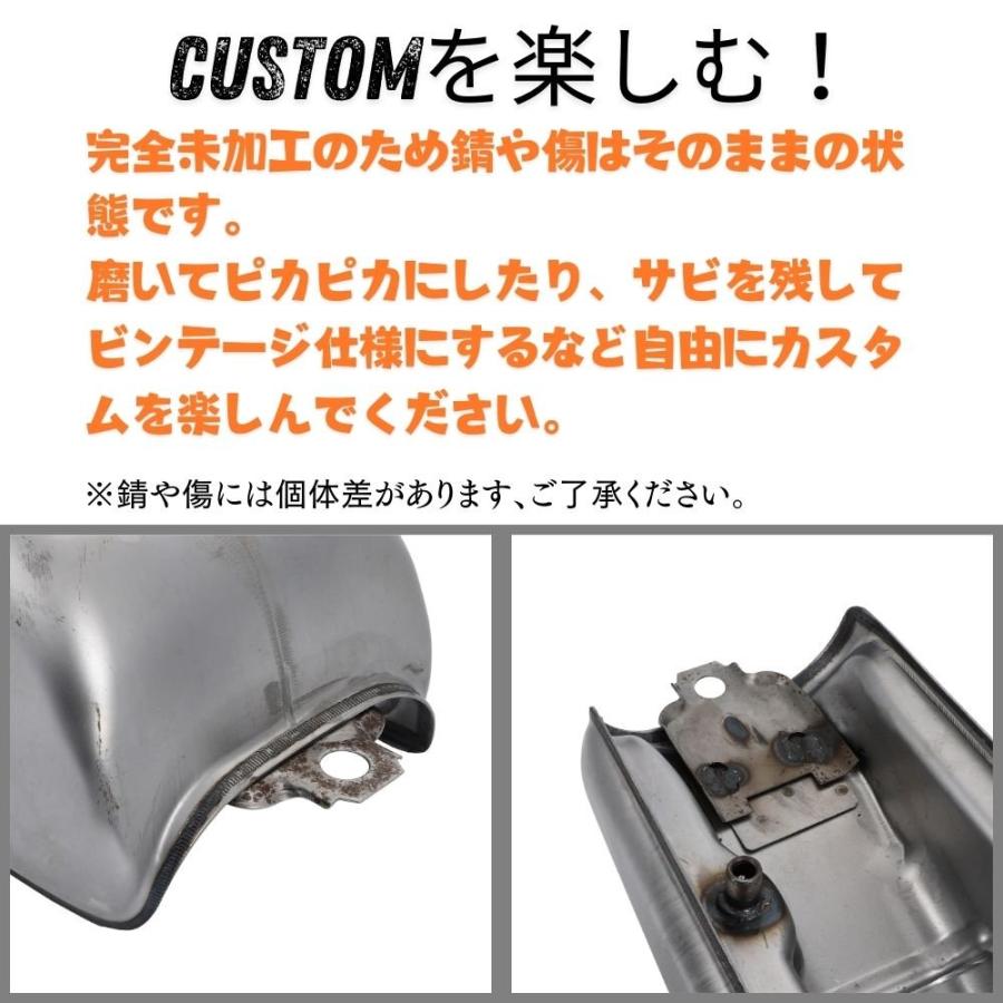 バイク用 燃料タンク 9L 2.4ガロン 未塗装 カフェレーサー 汎用 : 総合