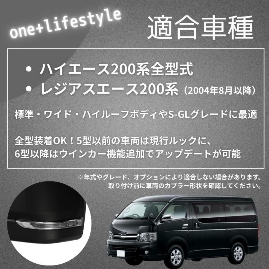 ハイエース 200系 6型ルック ドアミラー 電動格納 電動調整 ウィンカー