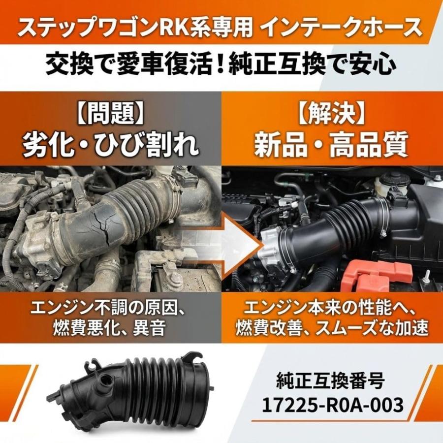 インテークホース ステップワゴン RK1 RK2 RK3 RK4 RK5 RK6 RK7 対応