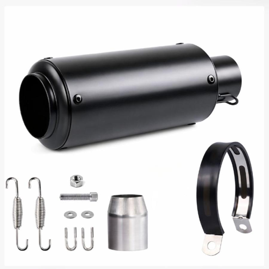 バイクマフラー サイレンサー 汎用 51mm スリップオン チタンカラー