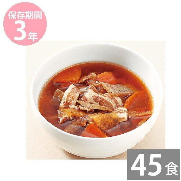 防災グッズ 非常食 防災用品 3年保存 備蓄 保存食 レトルト食品 長期保存 ロングライフ LL とん汁250g×45袋
