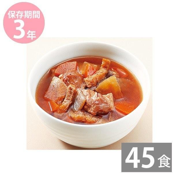 防災グッズ 非常食 防災用品 3年保存 備蓄 保存食 レトルト食品 長期保存 ロングライフ LL けんちん汁250g×45袋