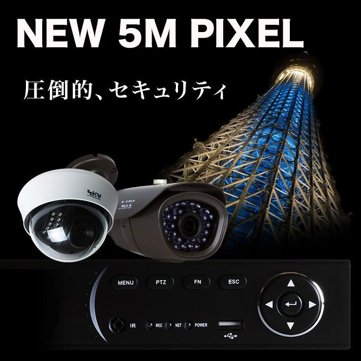 AI搭載 防犯カメラ 集音 マイク搭載 500万画素 赤外線暗視 レコーダー