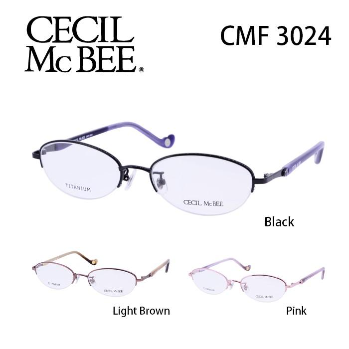 CECIL McBEE メガネ 度付き レディース セシルマクビー 眼鏡 CMF-3024 