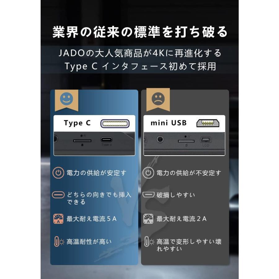 JADO 4K ドライブレコーダー ミラー型 前後カメラ最新 11インチ ドラレコ ミラー型  IMX415センサー 前後同時録画　JADO-G810+ -X-｜anshinsokubai｜04