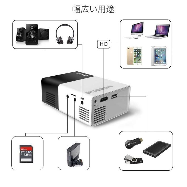 プロジェクター 小型 ミニプロジェクター 1080p対応 超軽量 プレゼント ホームシアター パソコン スマホ タブレット接続可能 Usb Tf Hdmi対応 Art Yg300bw H 3 安心即売 通販 Yahoo ショッピング