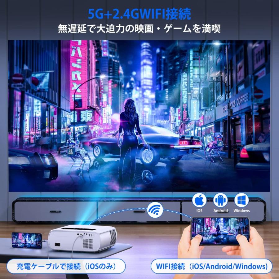 プロジェクター GROVIEW 10000lm 高輝度 5G WiFi リアル1920 プロジェクター GROVIEW 10000lm 高輝度 5G WiFi リアル1920