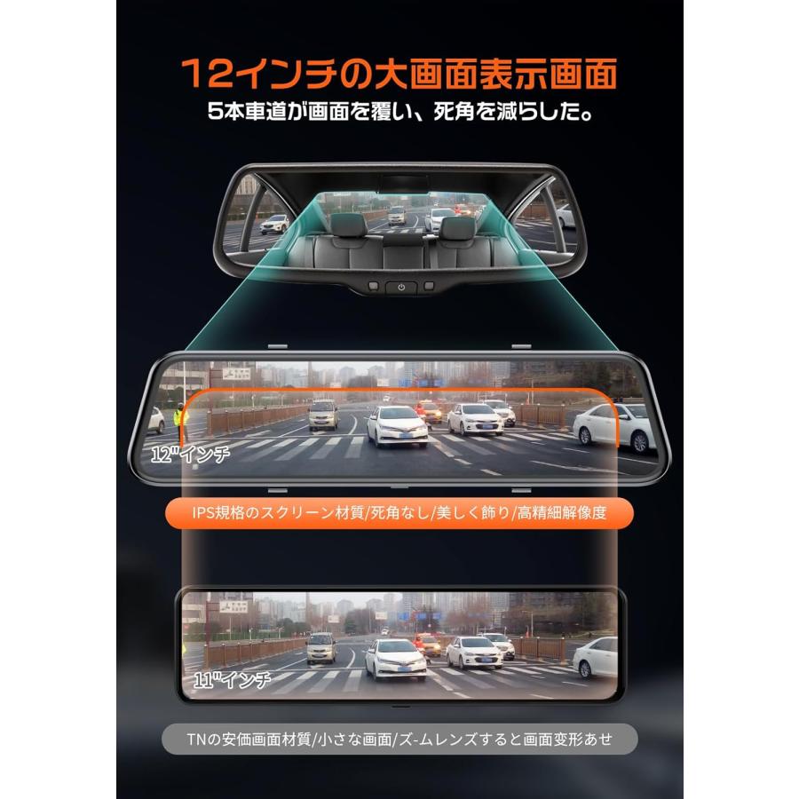 AndroidAuto 前後カメラ 全方位バックガイド線調整可 隠し配線