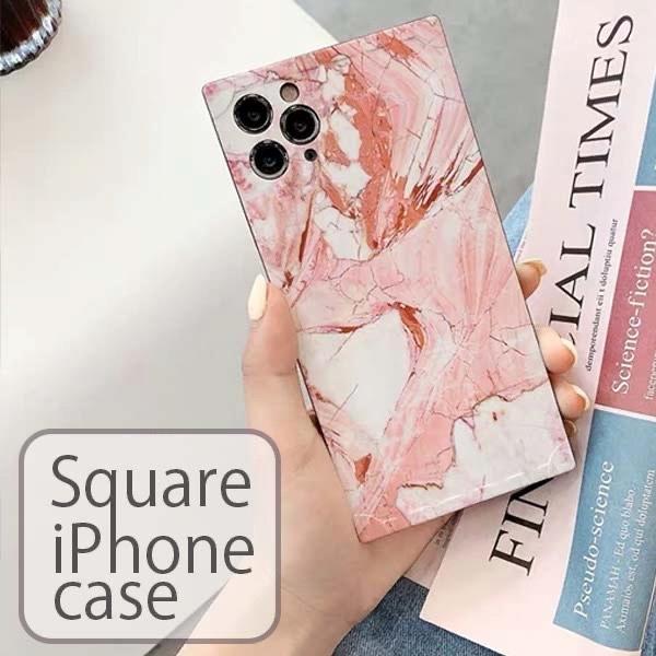 Iphone ケース Iphone ソフト カバー スクエア 大理石柄 女の子 女性 ピンク おしゃれ 可愛い 送料無料 四角 Iphone11 D0540 3 Ansienne Closet 通販 Yahoo ショッピング