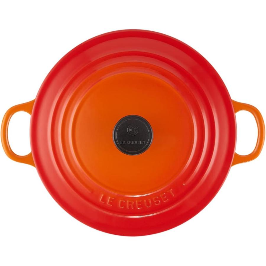 ル・クルーゼ(Le Creuset) 鋳物 ホーロー 鍋 両手鍋 無水鍋 鉄鍋 ココット・ロンド 20 cm オレンジ ガス IH オーブン 食洗器 対応｜ansin-mall｜03