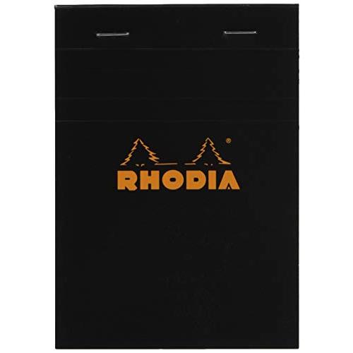 【2冊セット】 ロディア メモ帳 No.13 (A6) 80枚 5mm方眼罫 撥水カバー ミシン目入 ブラック RHODIA cf132009
