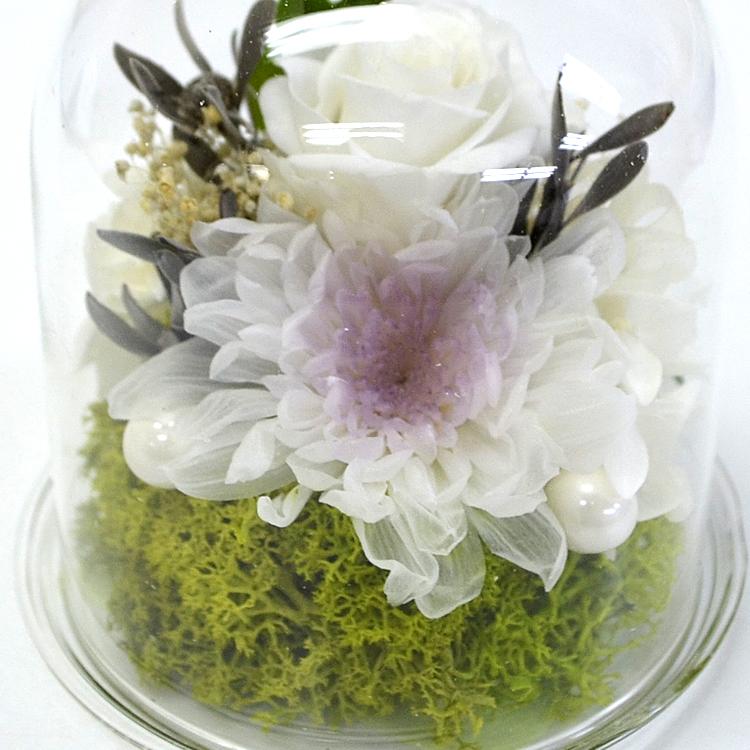 日比谷花壇 お供え花 ガラスドームタイプ プリザーブドフラワー 信慈 仏花 供花 お悔み 花 アレンジメント アレンジ Hibiya Sc 80978h 庵心堂 通販 Yahoo ショッピング