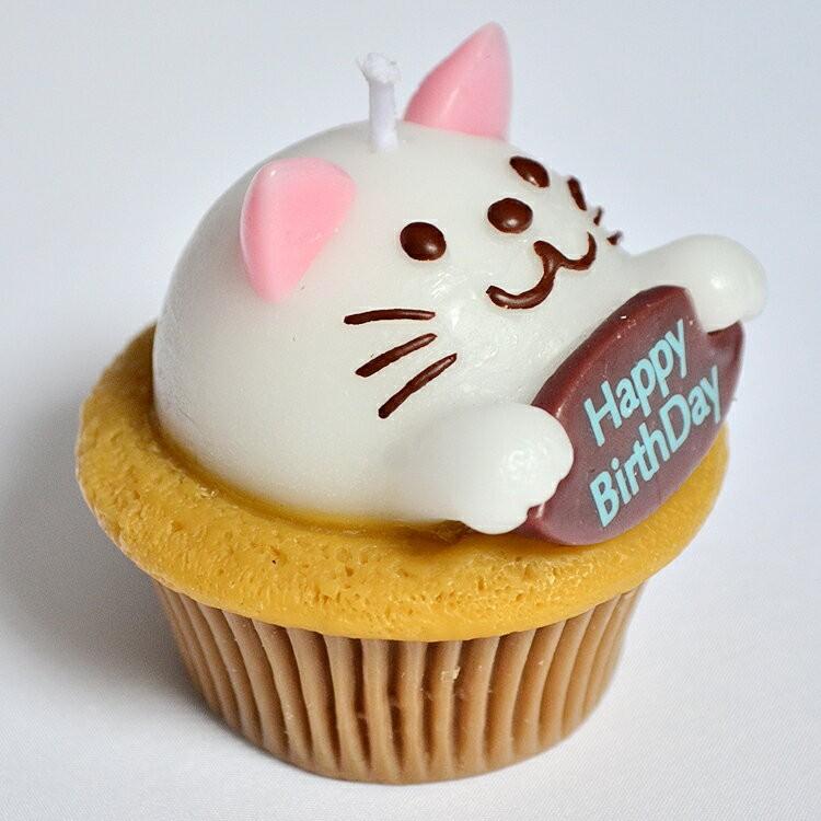 c バースデーカップケーキキャンドル キャット ストロベリーの香り パーティー バースデーキャンドル 記念日 キャンドル イベント ギフト キャット ネコ 猫 Ka A 庵心堂 通販 Yahoo ショッピング