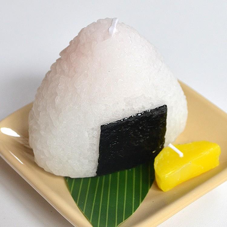 ろうそく 好物ローソク おむすびキャンドル 梅干入り レトロ ノスタルジー おにぎり 御供 お墓参り お彼岸 お盆 進物 電車 旅 故郷 ご飯 海苔 キャンドル Ka T8709 00 00 庵心堂 通販 Yahoo ショッピング