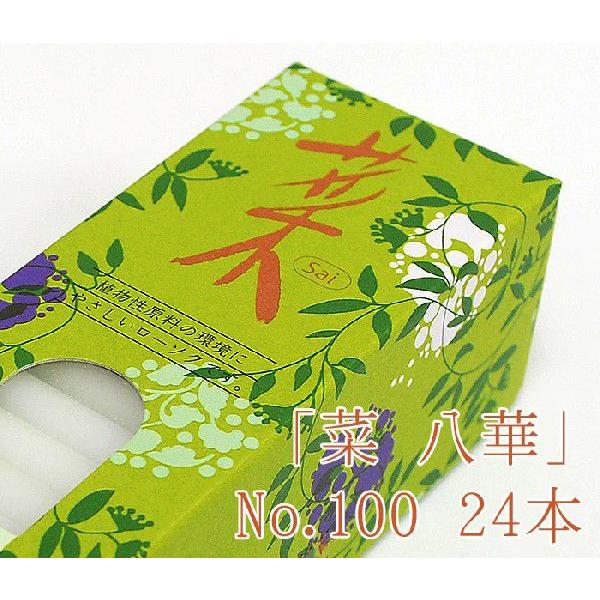 ろうそく カメヤマローソク 菜 八華 No.100 24本入り 蝋燭 ローソク｜ansindo