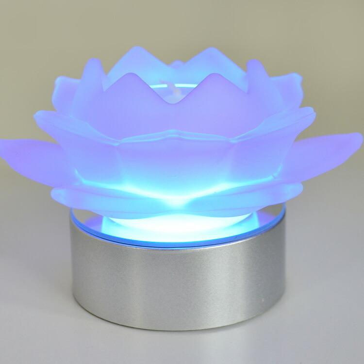 蓮2個 贈答用 浄蓮花 じょうれんか セット 蓮あわせ フロストホワイト ＬＥＤコースター 蓮 キャンドル 進物 贈答品 お盆 喪中見舞 お悔やみ｜ansindo｜07