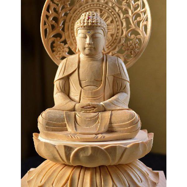 仏像 御本尊 白木蓮方大佛座 座釈迦 2.5号 下台付曹洞宗仏像 ご 仏像 御本尊 白木蓮方大佛座 座釈迦 2.5号 下台付曹洞宗仏像 ご