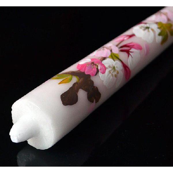 越後花ろうそく 和蝋燭 新潟生まれの手描き絵ろうそく 桜 15ｃｍ1本入り ろうそく ローソク Koike 庵心堂 通販 Yahoo ショッピング