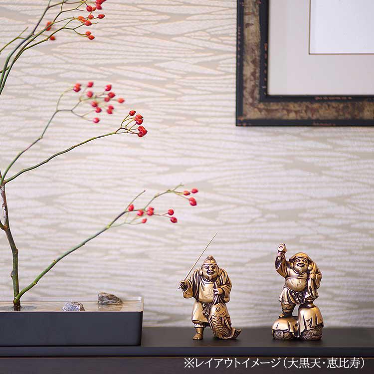 縁起物 置物 七福神 福禄寿 シルキーゴールド 日本製 送料無料 縁起物 置物 七福神 福禄寿 シルキーゴールド 日本製 送料無料