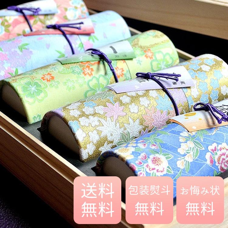 花入、香合　5点 線香 贈答 進物 ギフト 桐箱入り 奥野晴明堂 花くらべ 3種セット