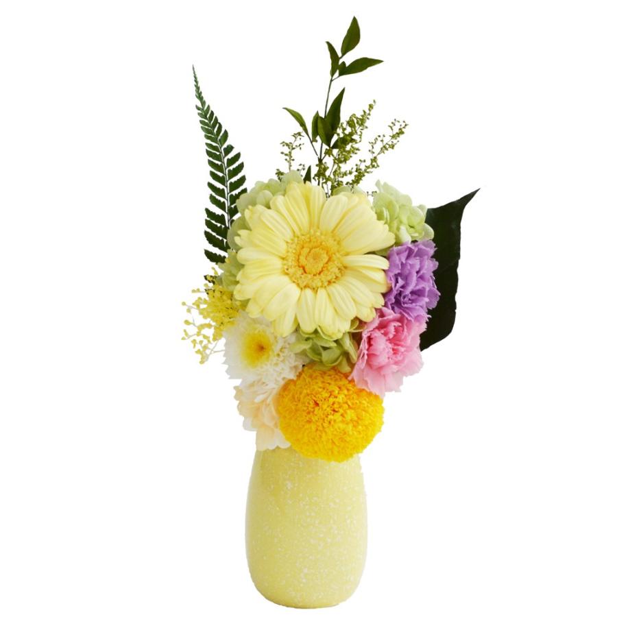 プリザーブドフラワー メモリアル 花器なし 仏花 かすみ 菜の花色 プリザーブドフラワー 単品 仏花 供花 盆 盆飾り お彼岸 仏事 法要 モダン 送料無料 Sou S1615 庵心堂 通販 Yahoo ショッピング