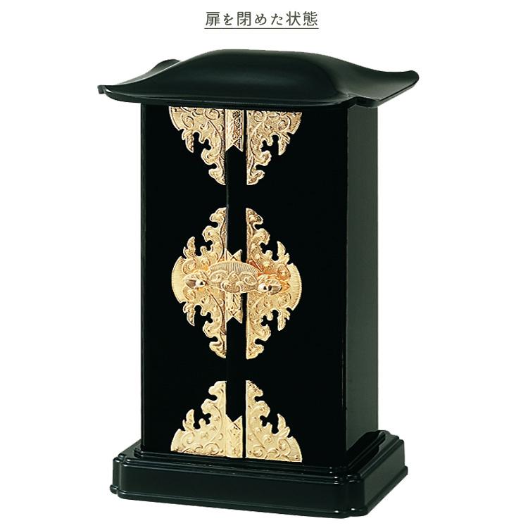 サンメニー 厨子型仏壇 大サイズ 黒/内金・蒔絵/桜 上置タイプ サンメニー 厨子型仏壇 大サイズ 黒/内金・蒔絵/桜 上置タイプ