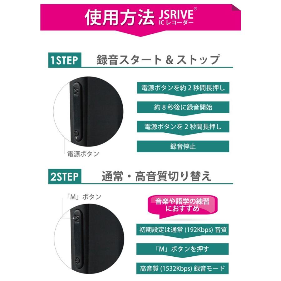 ボイスレコーダー ICレコーダー 録音機 小型 長時間 JSRIVE ボイスレコーダー ICレコーダー 録音機 小型 長時間 JSRIVE