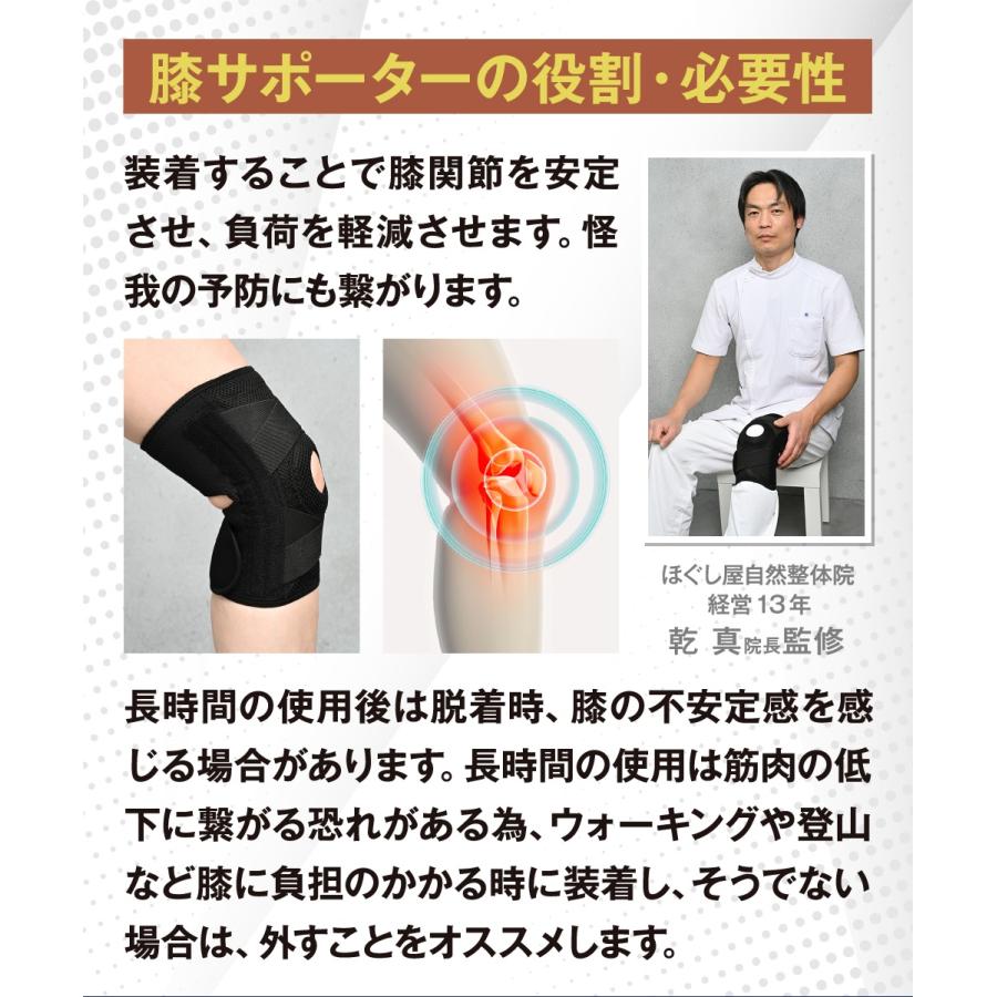 膝サポーター ひざ専用 【専門家監修】 スポーツ 左右兼用 XXLサイズ 1