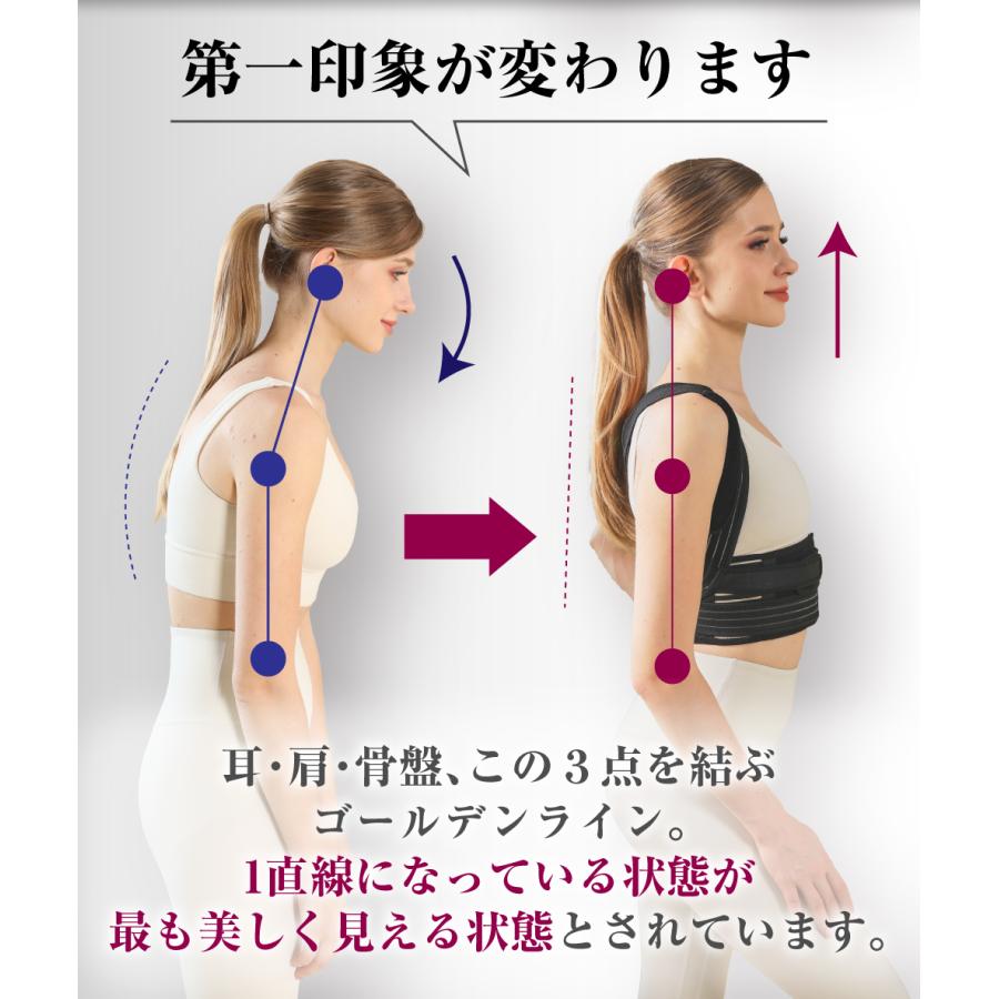 姿勢矯正ベルト 猫背矯正ベルト 姿勢サポーター 巻き肩補正 背筋ベルト